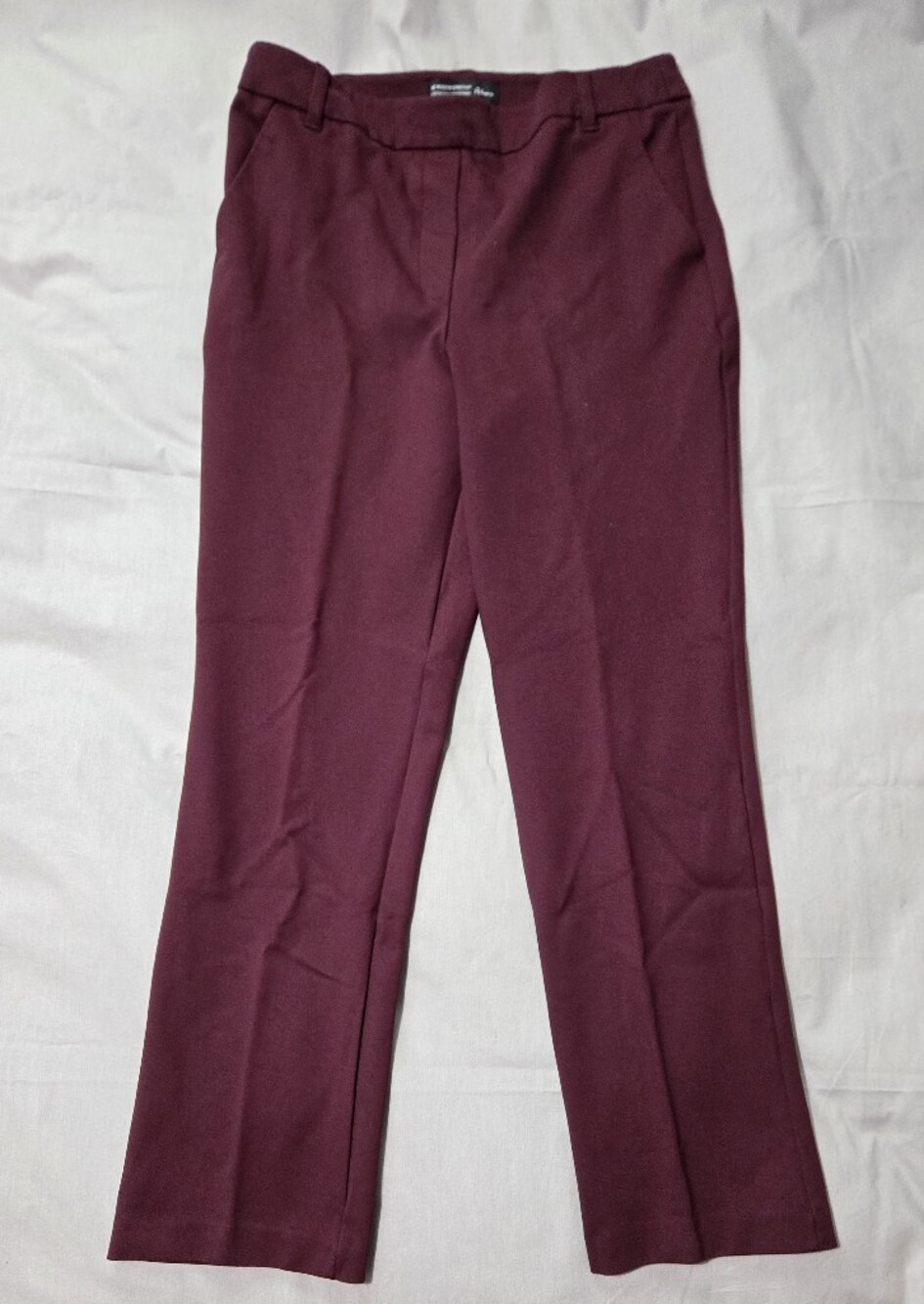 Reitmans Straight-Leg High-Rise Pants Women's Size L Red Burgundy